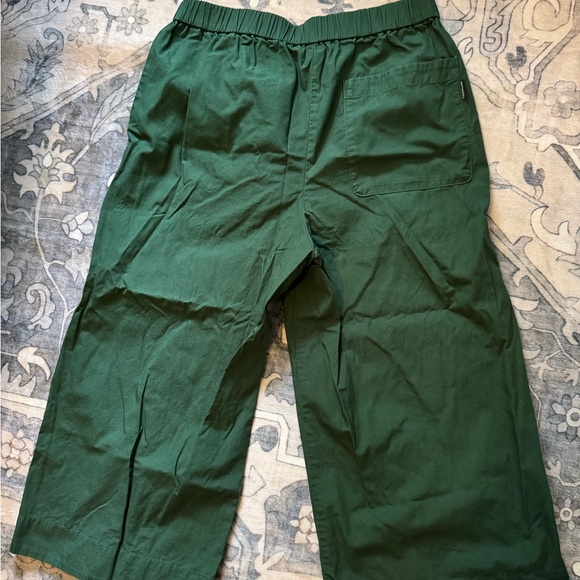 Uniqlo x Marimekko Green Wide-Leg Pants with Floral Cuffs - Picture 9 of 9